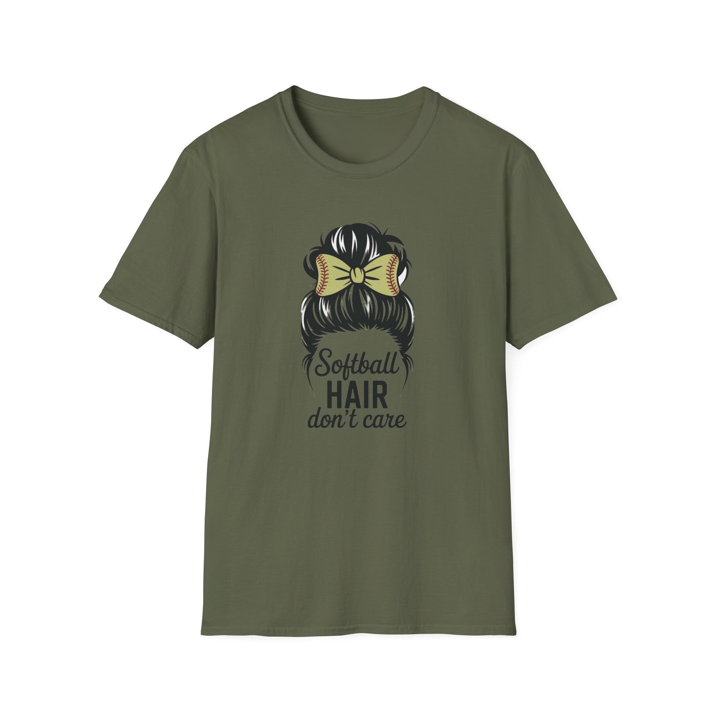 Softball Hair Don't Care Tee