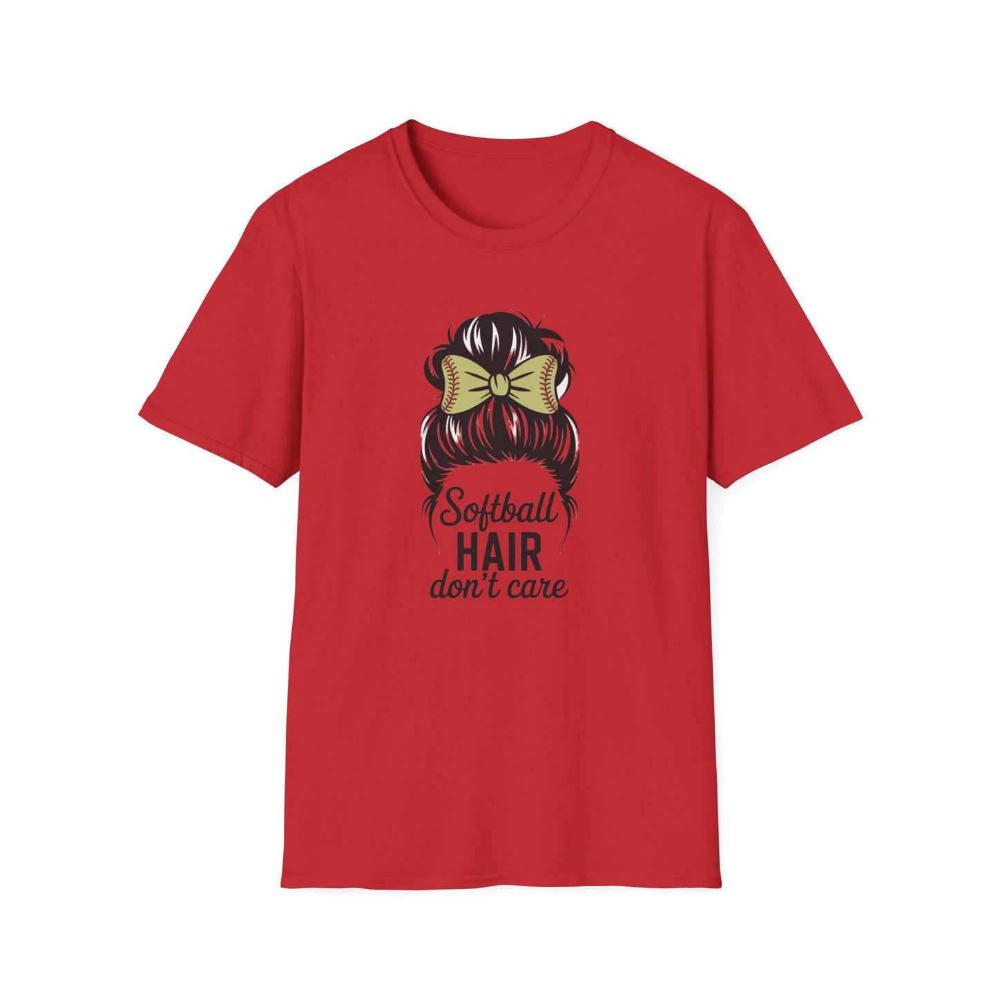 Softball Hair Don't Care Tee
