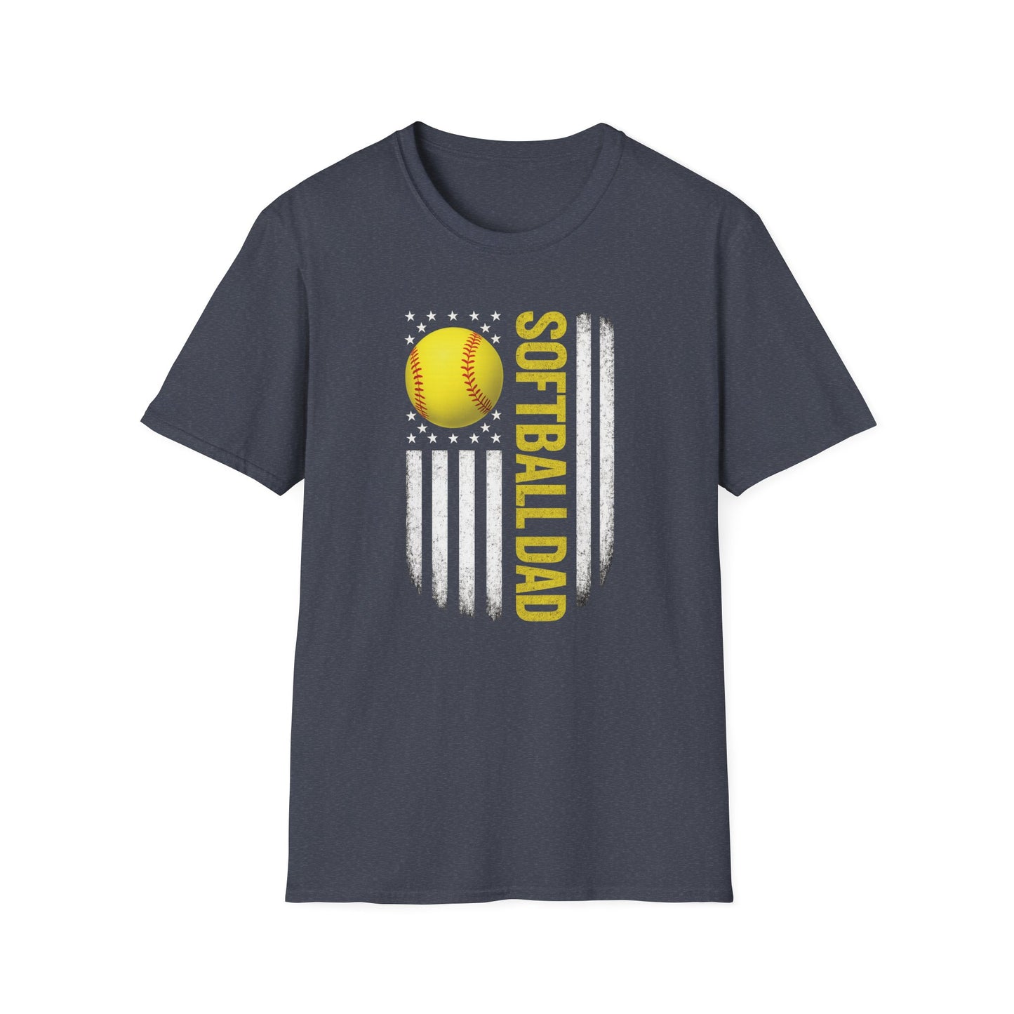 Softball Dad American Flag Tee