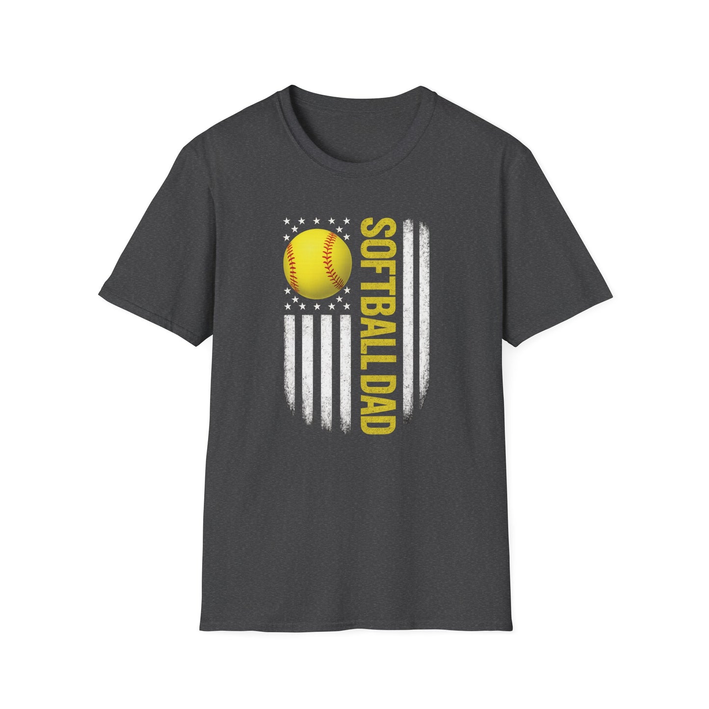 Softball Dad American Flag Tee