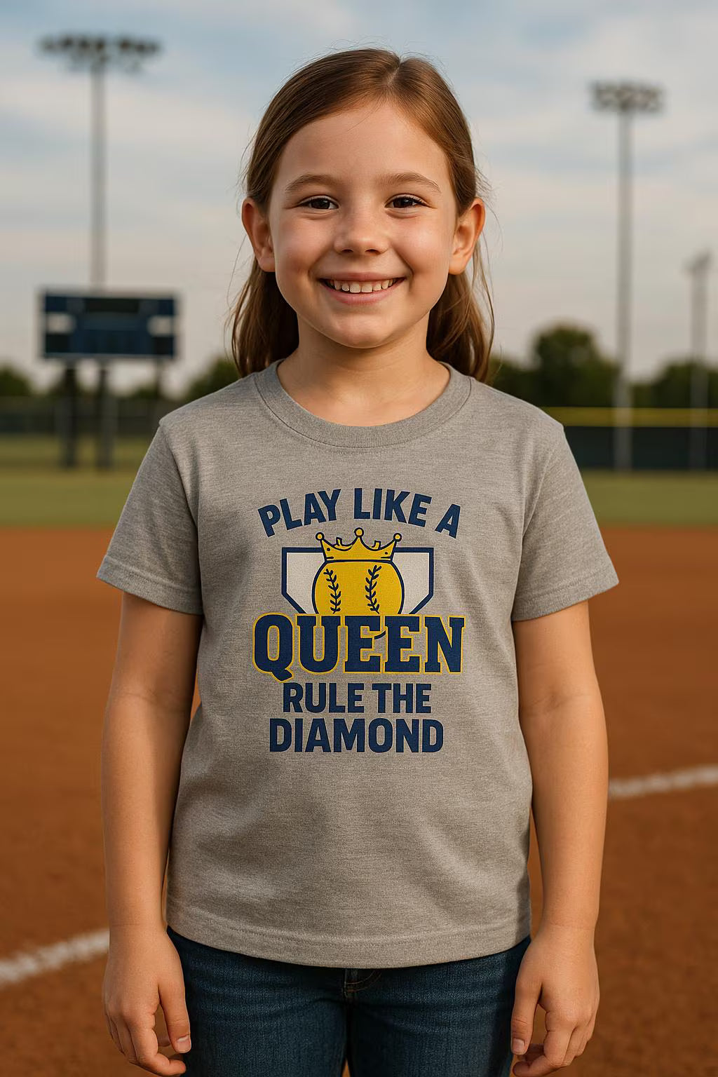 Play Like a Queen Softball Tee