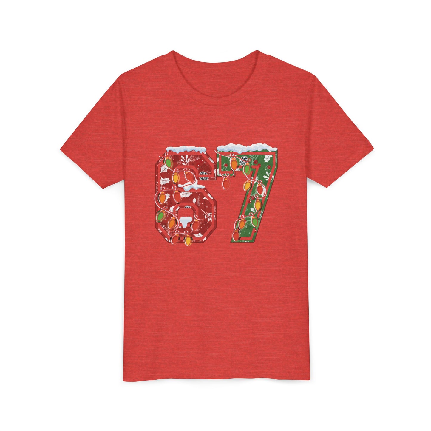 67 Vintage Number Tee with Holiday Lights Design