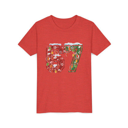 67 Vintage Number Tee with Holiday Lights Design