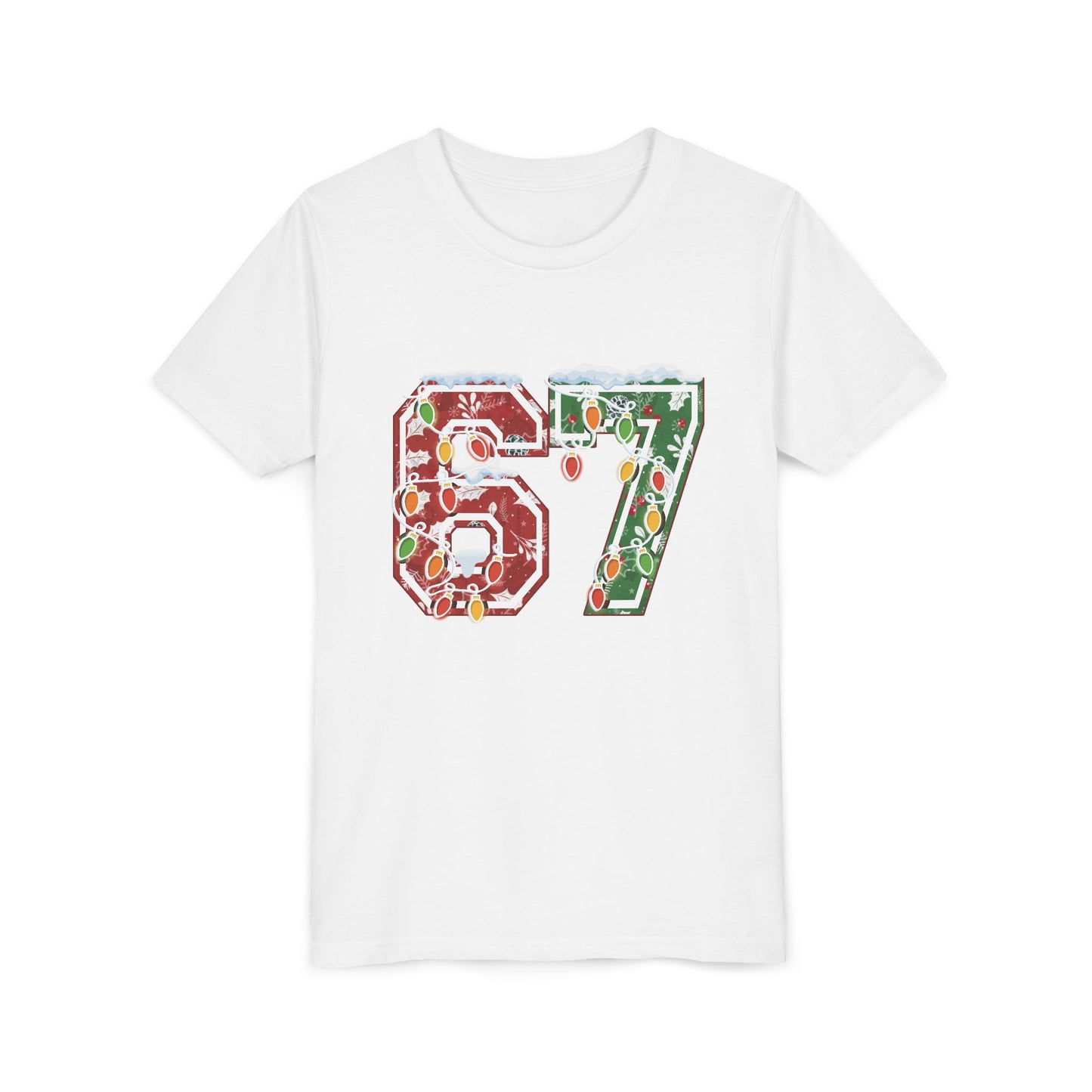 67 Vintage Number Tee with Holiday Lights Design