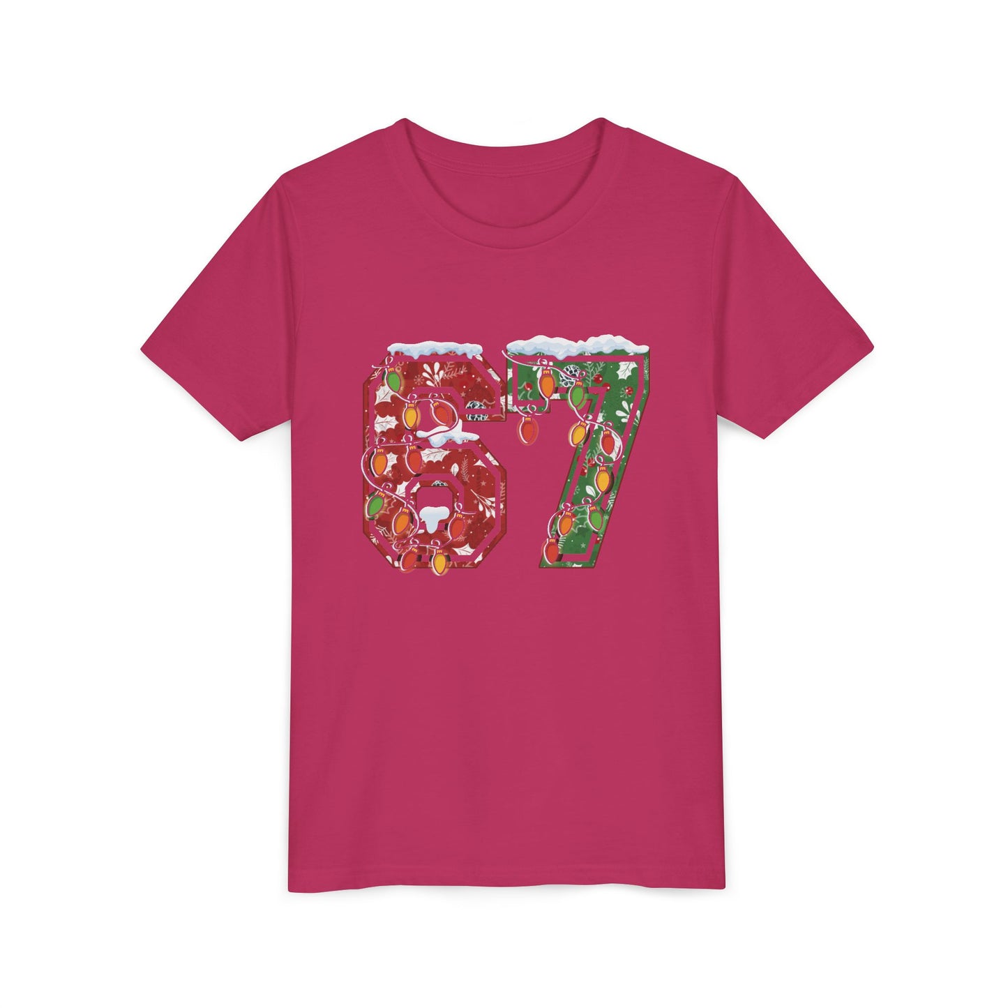 67 Vintage Number Tee with Holiday Lights Design