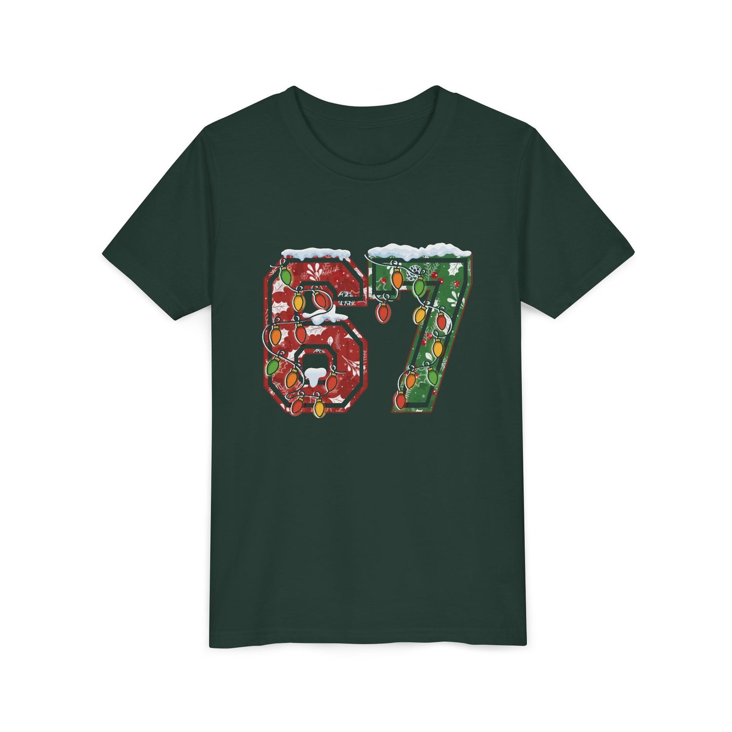 67 Vintage Number Tee with Holiday Lights Design