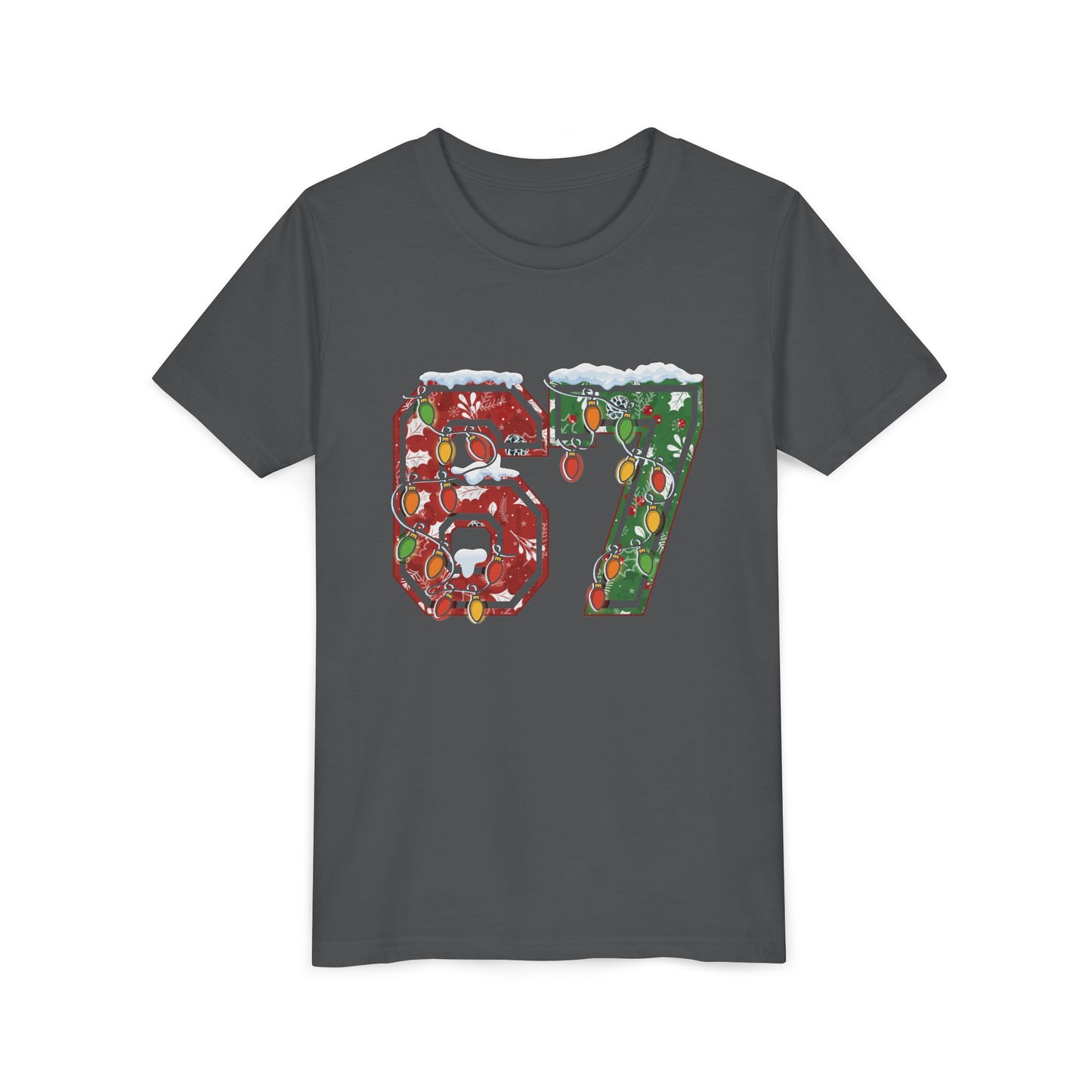 67 Vintage Number Tee with Holiday Lights Design