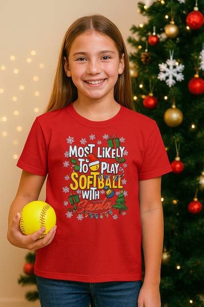 Most Likely to Play Softball with Santa Tee
