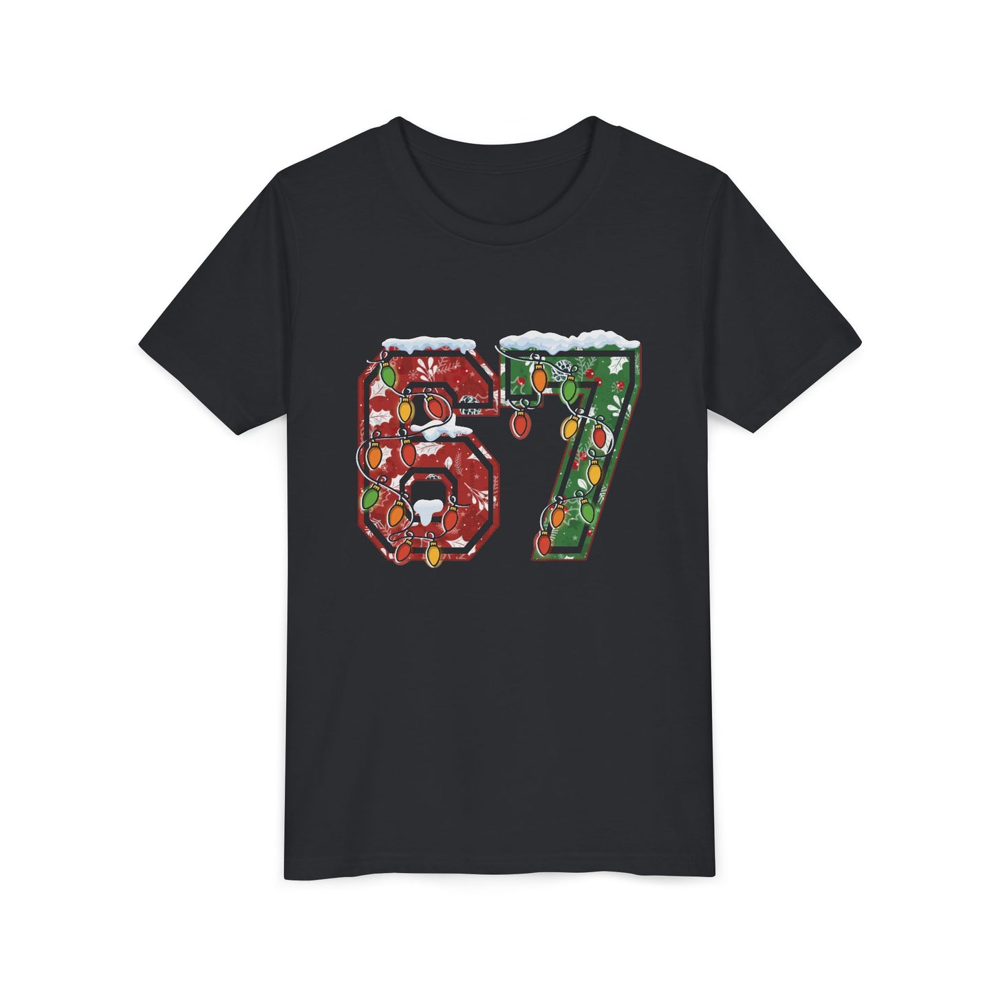 67 Vintage Number Tee with Holiday Lights Design