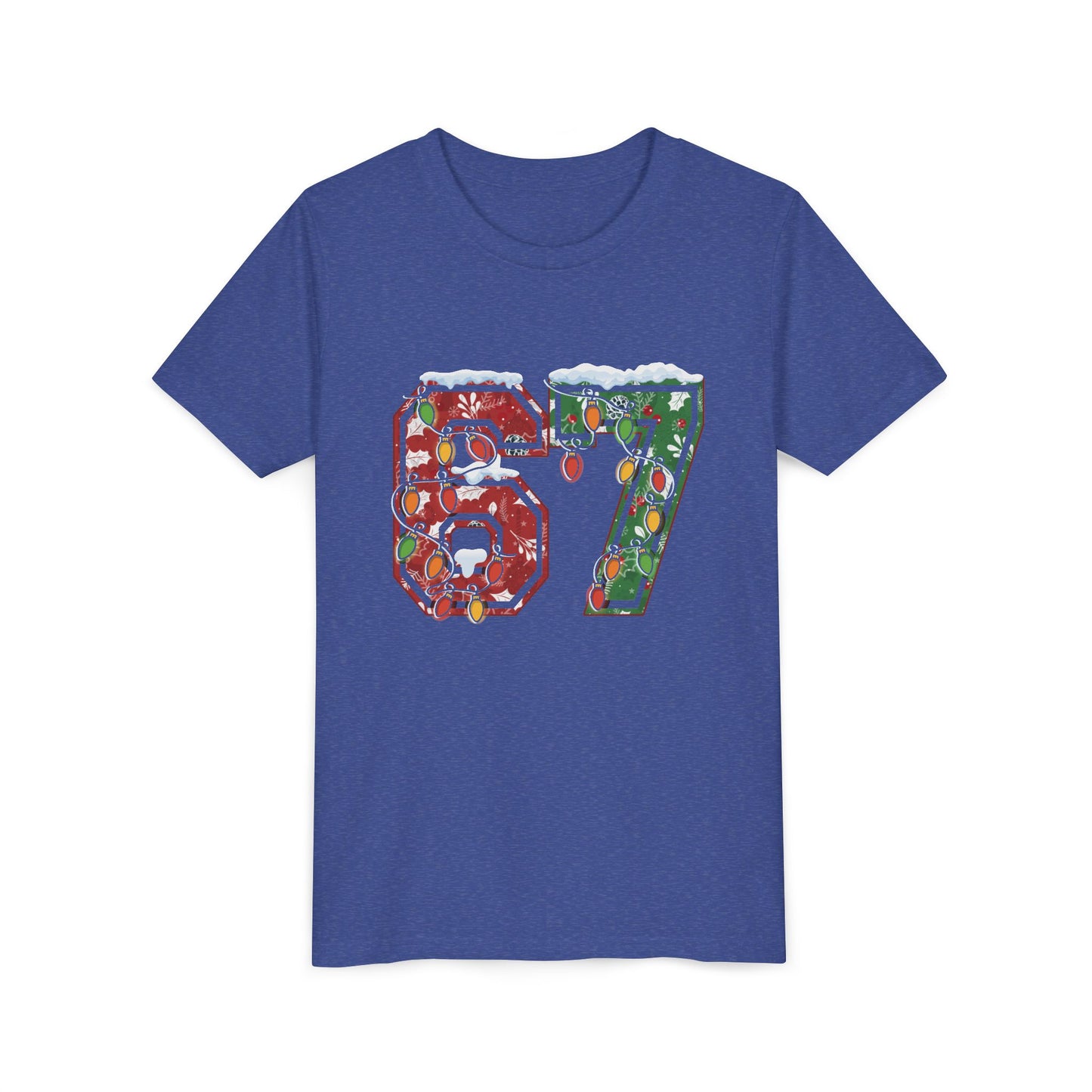 67 Vintage Number Tee with Holiday Lights Design