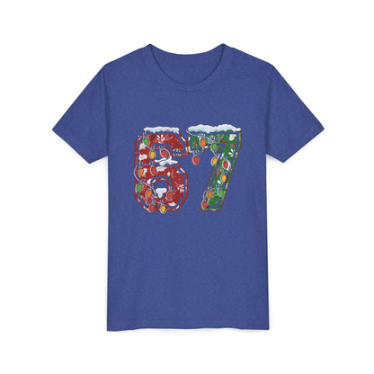 67 Vintage Number Tee with Holiday Lights Design