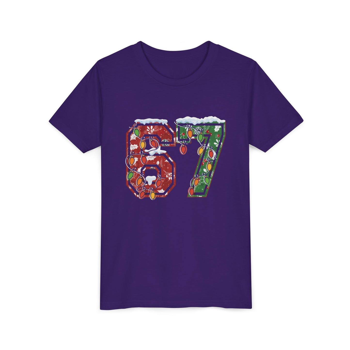 67 Vintage Number Tee with Holiday Lights Design