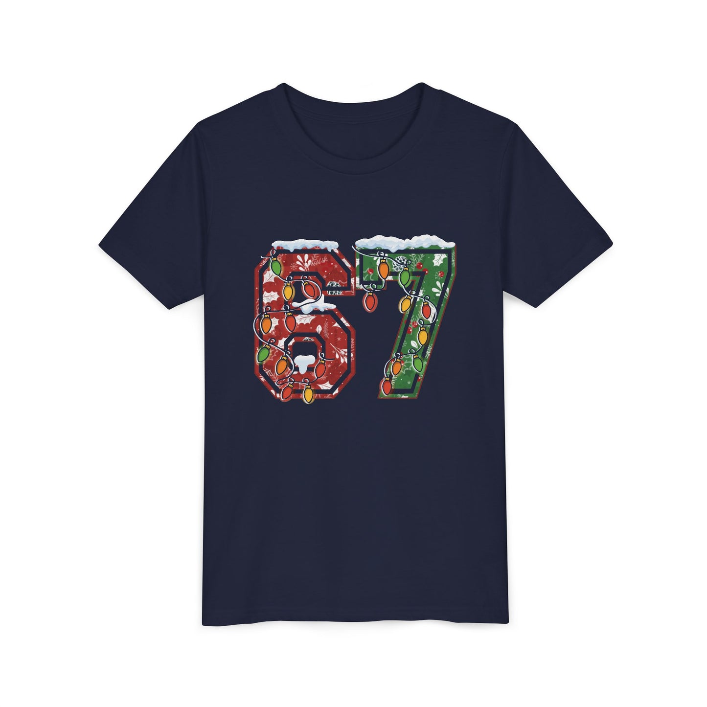 67 Vintage Number Tee with Holiday Lights Design