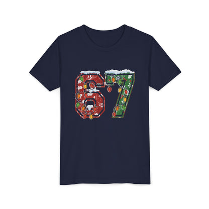 67 Vintage Number Tee with Holiday Lights Design