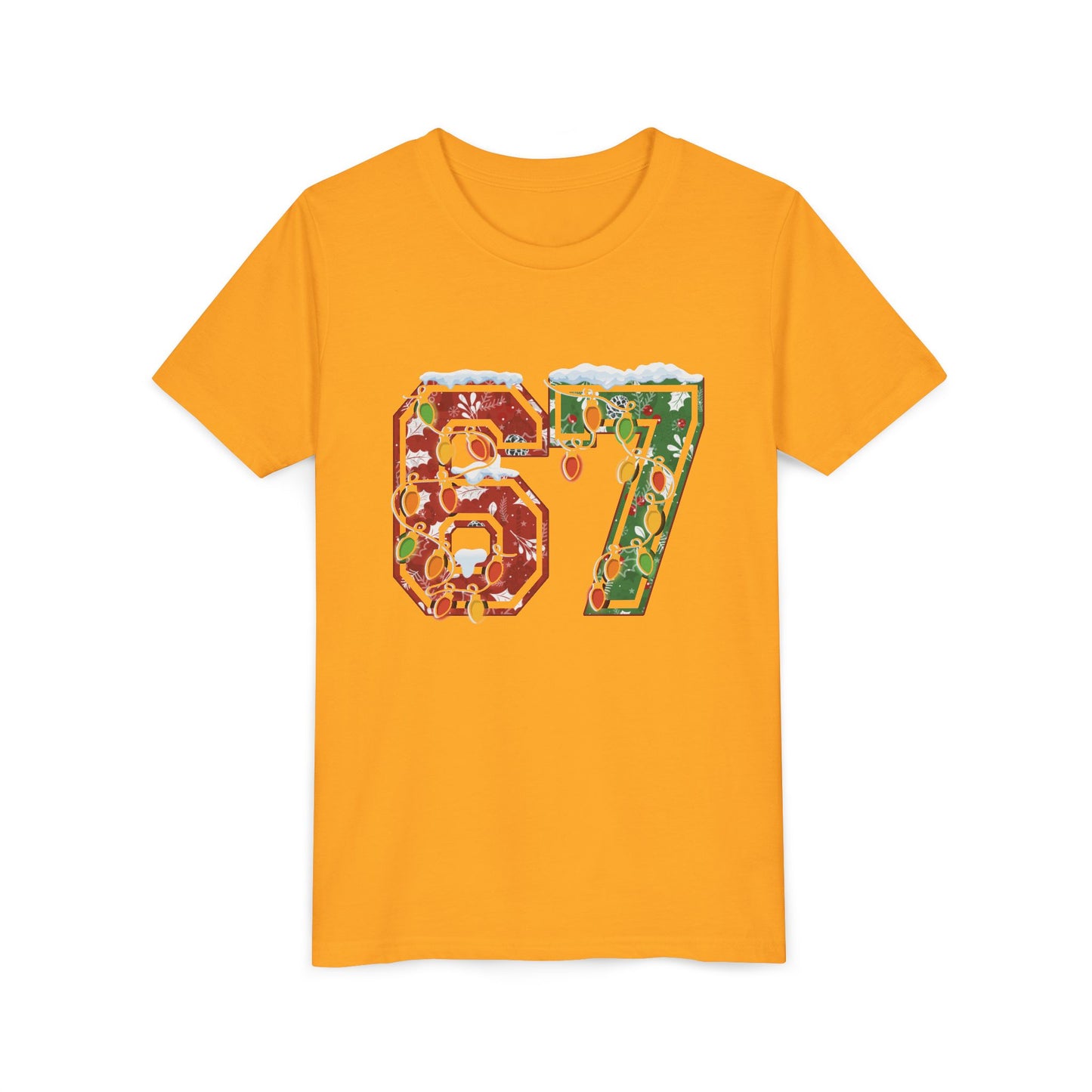 67 Vintage Number Tee with Holiday Lights Design